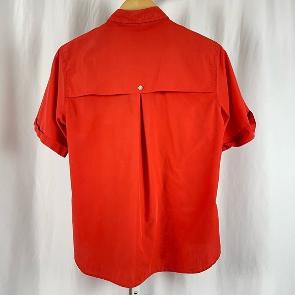 Liz Claiborne Size 8 Outdoor Hiking Button Down Shirt Safari Vibrant Breathable - Picture 2 of 7